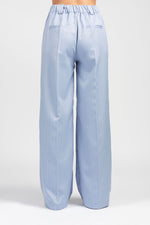 Pantalone palazzo gessato con elastico dietro