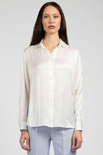 Camicia basica in raso di viscosa
