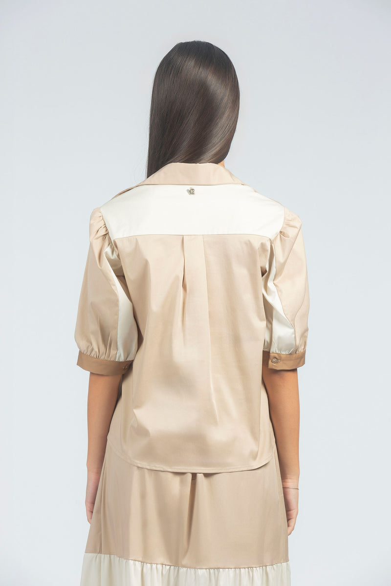 Camicia in cotone stretch a tre colori