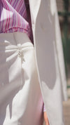 Camicia a righe con giro sceso