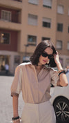 Camicia in cotone stretch a tre colori
