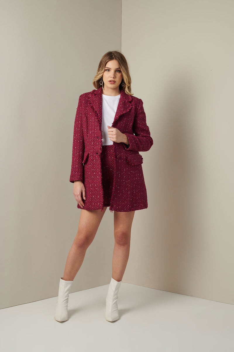 CAPPOTTO IN TWEED MONOPETTO
