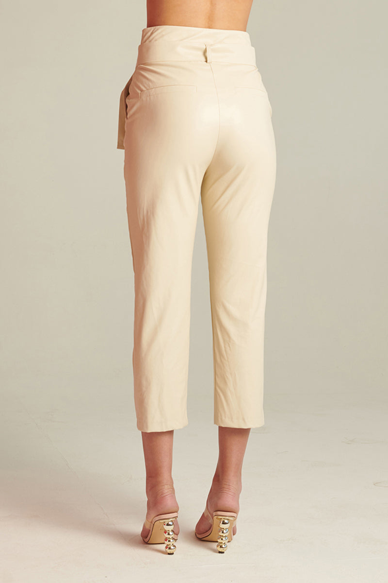 PANTALONE CARROT-FIT IN ECOPELLE