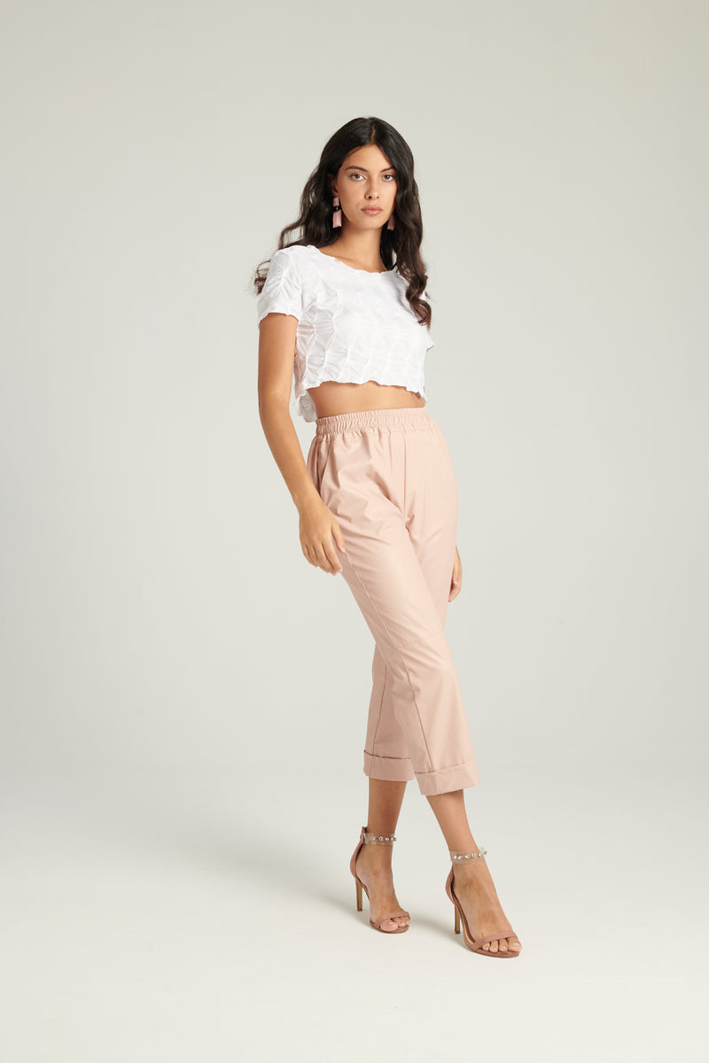 PANTALONE STRAIGHT-FIT IN ECOPELLE